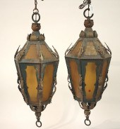 PAIR ITALIAN ROCOCO STYLE TOLE