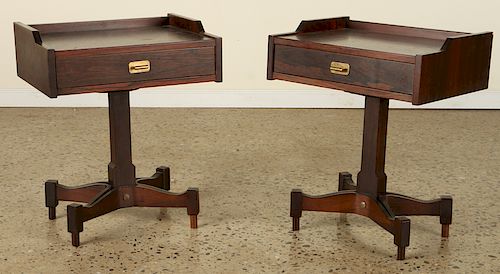 PAIR ITALIAN ROSEWOOD ONE DRAWER