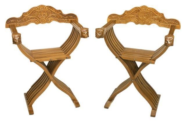 (PAIR) ITALIAN SAVONAROLA LION MASK