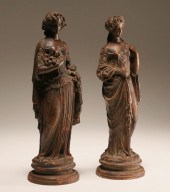 Pair Italian terra cotta class