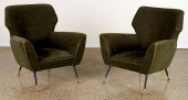 PAIR ITALIAN UPHOLSTERED CLUB