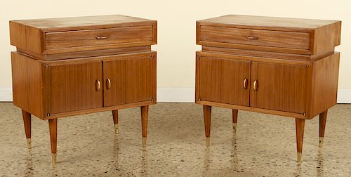PAIR ITALIAN WALNUT NIGHT STANDS