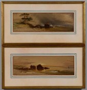 PAIR J. AUGUSTUS BECK WATERCOL