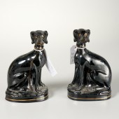 PAIR JACKFIELD STAFFORDSHIRE D