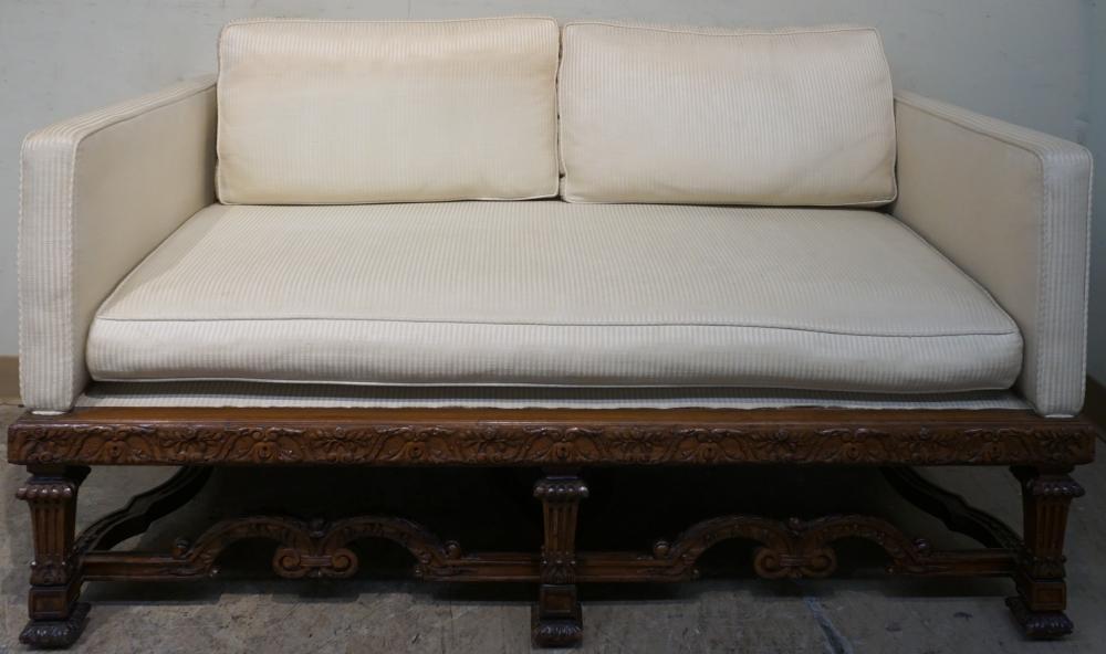 PAIR JACOBEAN STYLE CARVED MAHOGANY