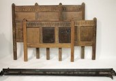 PAIR JACOBEAN-STYLE OAK TWIN B