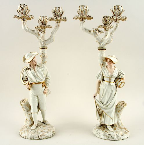 PAIR JAMES HADLEY ROYAL WORCESTER