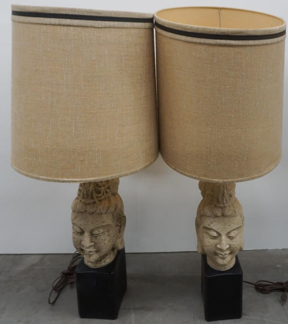 PAIR JAMES MONT STYLE CERAMIC