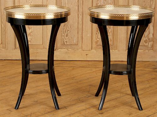 PAIR JANSEN STYLE MARBLE TOP