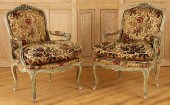 PAIR JANSEN UPHOLSTERED ARM CH