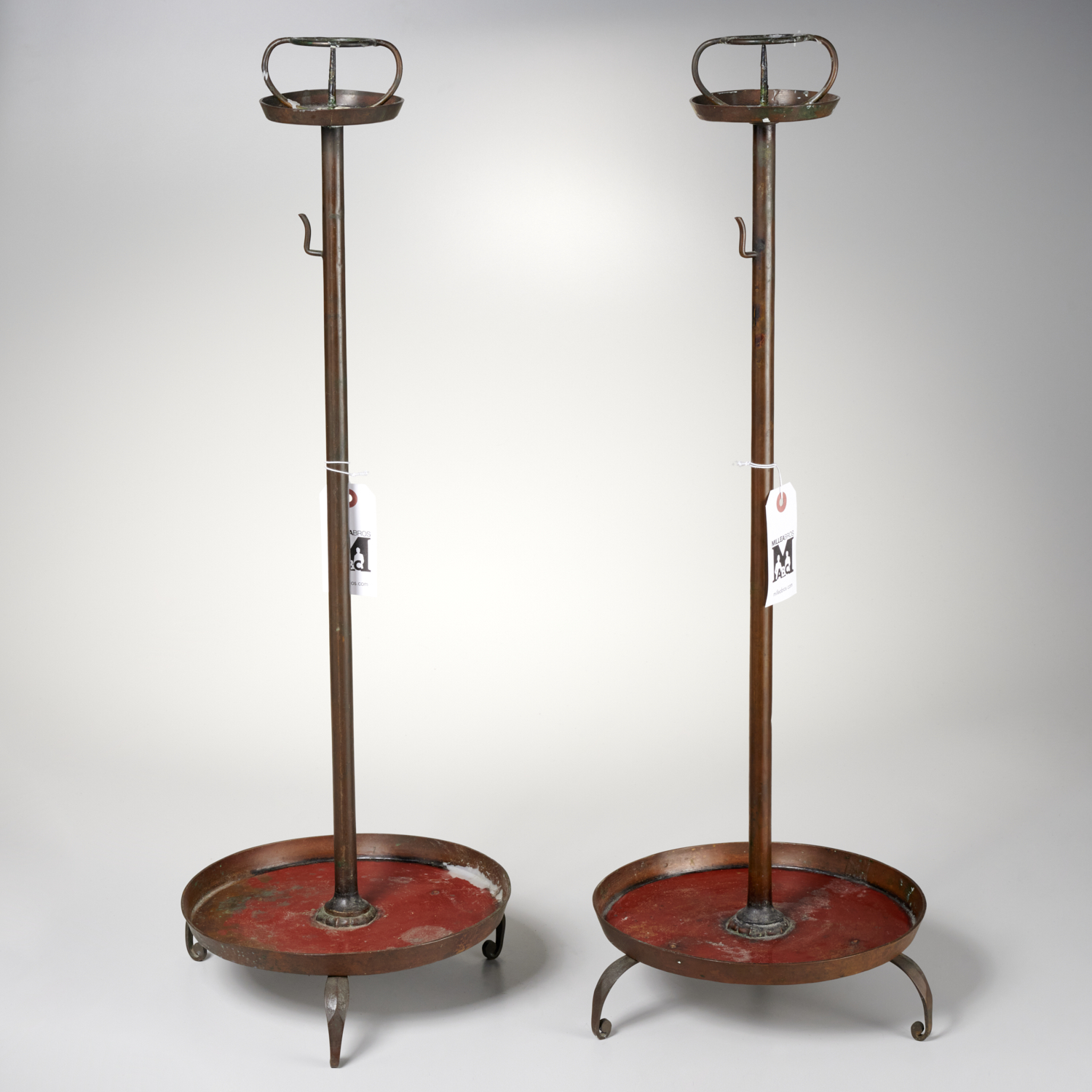PAIR JAPANESE BRONZE SHOKUDAI