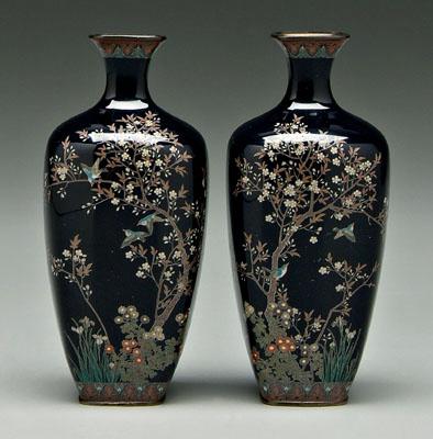 Pair Japanese cloisonn&eacute;