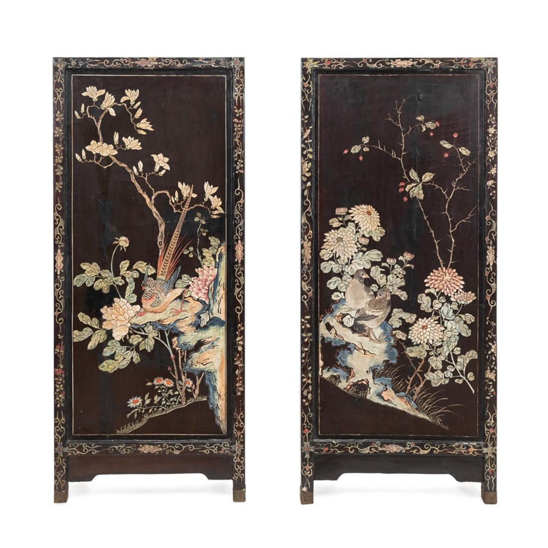 PAIR JAPANESE COROMANDEL LACQUER
