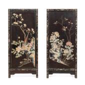 PAIR JAPANESE COROMANDEL LACQU