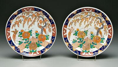 Pair Japanese Imari chargers: