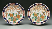 Pair Japanese Imari chargers: