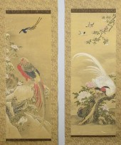 PAIR JAPANESE KANO SCROLLS FRO