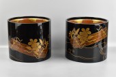 PAIR JAPANESE LACQUER HIBACHI