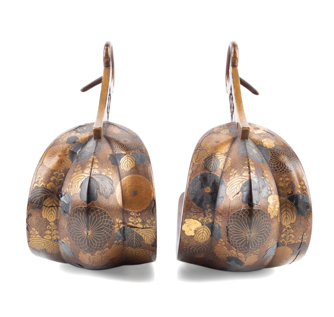 PAIR JAPANESE MAKI-E LACQUER
