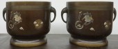 PAIR JAPANESE MIXED METAL INLA
