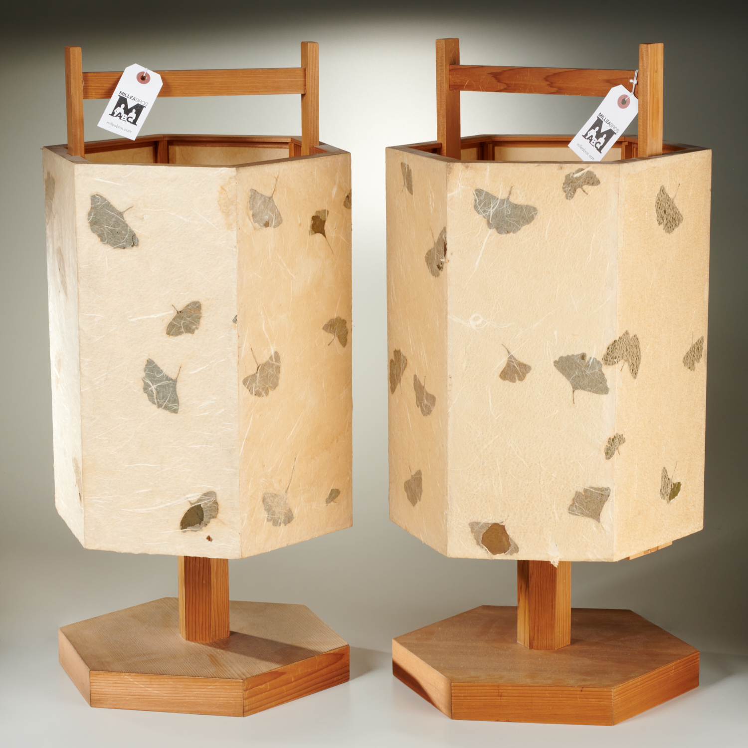 PAIR JAPANESE MODERN LANTERN