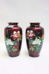 PAIR JAPANESE PIGEON BLOOD CLO