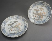 PAIR JAPANESE ROUND CHARGERS (