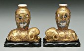 Pair Japanese Satsuma elephant