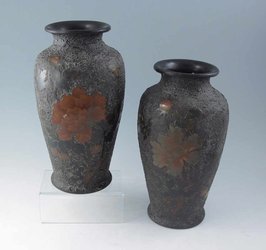 PAIR JAPANESE TOTAI CLOISONNE