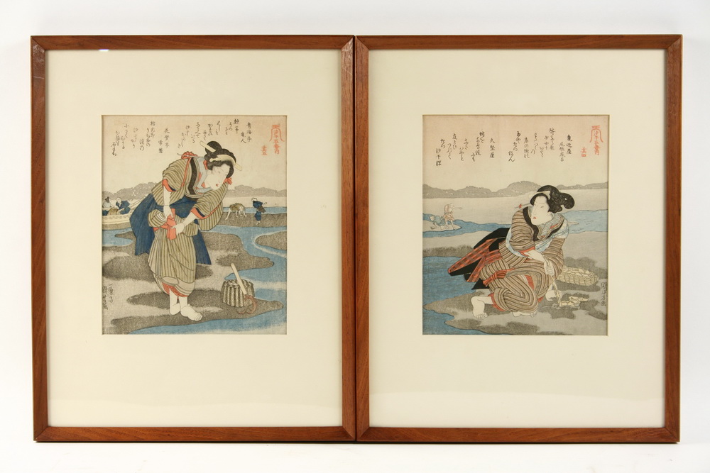 PAIR JAPANESE WOODBLOCK PRINTS -