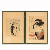 PAIR, JAPANESE WOODBLOCK PRINT