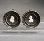 PAIR JASPERWARE PROFILE BUSTS
