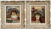 Pair Jean Calogero paintings: