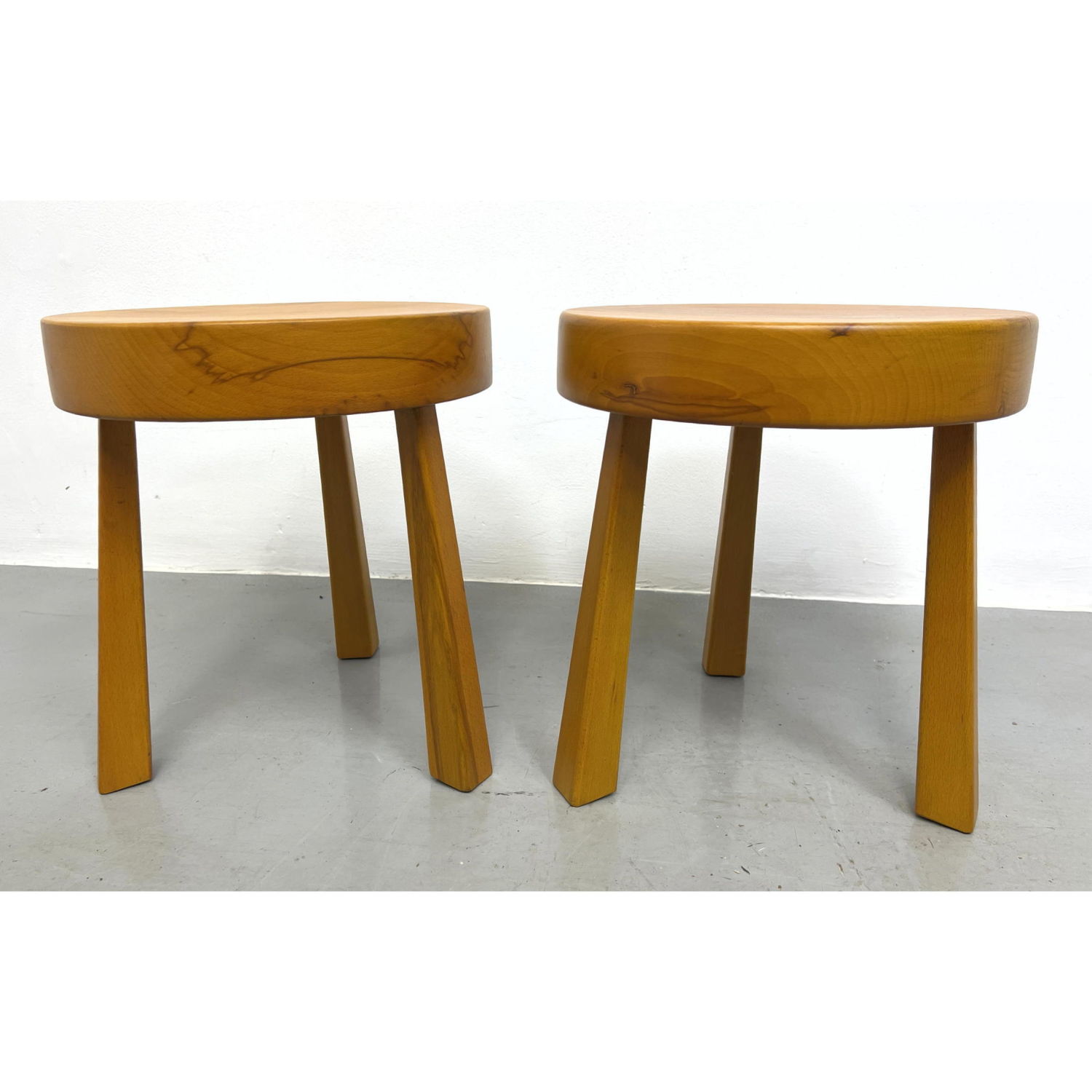 Pair Jean Touret Style Stools.