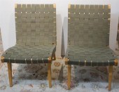 PAIR JENS RISOM TEAK SIDE CHAI