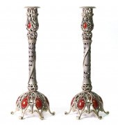 PAIR, JUDAICA STERLING SILVER