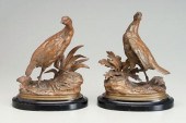 Pair Jules Moigniez bronzes (F