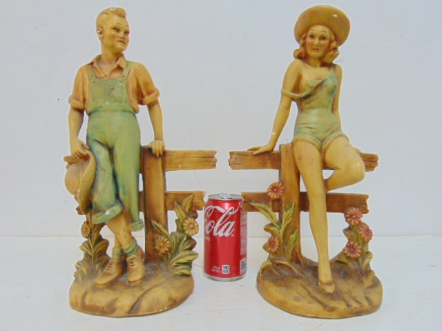 PAIR J.W. LINDNER FIGURINES, NEW