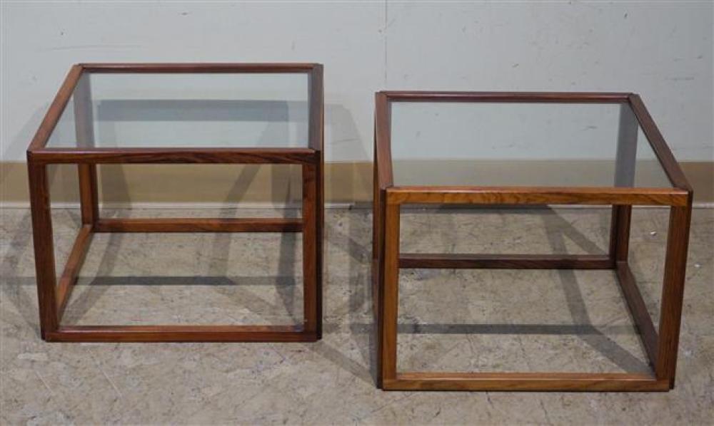 PAIR KAI KRISTIANSEN TEAK AND GLASS