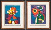 PAIR KAREL APPEL COLOR LITHOGR