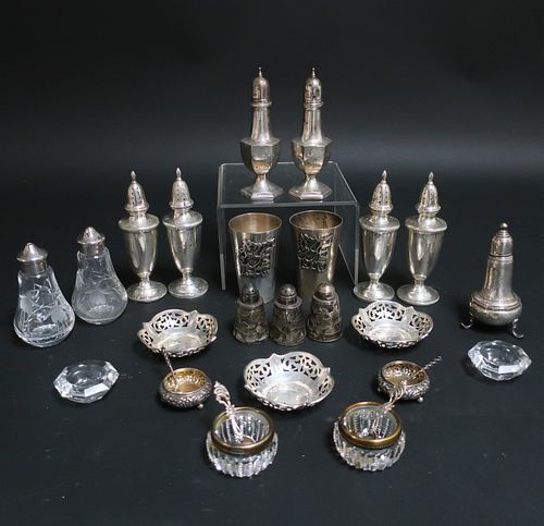 PAIR KIDDISH .800 SILVER CUPS &
