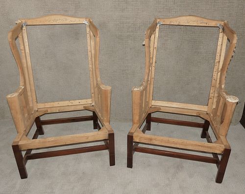 PAIR KITTINGER WING CHAIRS -