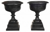 PAIR KRAMER BROTHERS CAST IRON