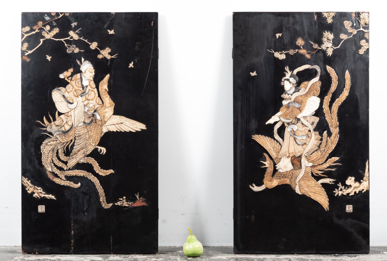 PAIR, L. 18TH C. JAPANESE LACQUER