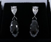 Pair Ladies 17.1ctw Black Diam