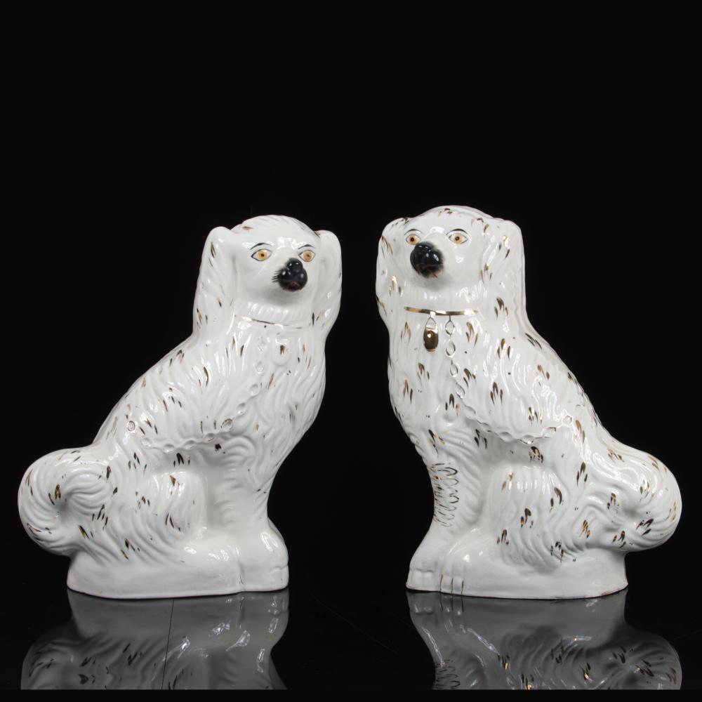 PAIR LARGE ANTIQUE ENGLISH