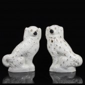 PAIR LARGE ANTIQUE ENGLISH STA