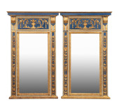 PAIR, LARGE BLUE & GILT NEOCLA