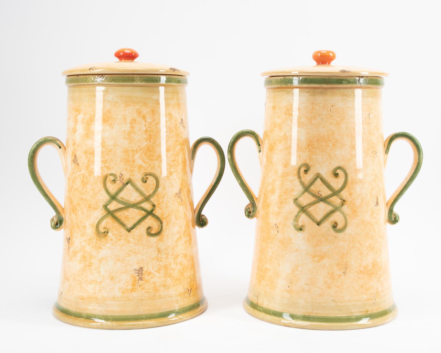 PAIR, LARGE BOTANICA BY VIETRI