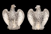 PAIR LARGE CAST STONE GARDEN E